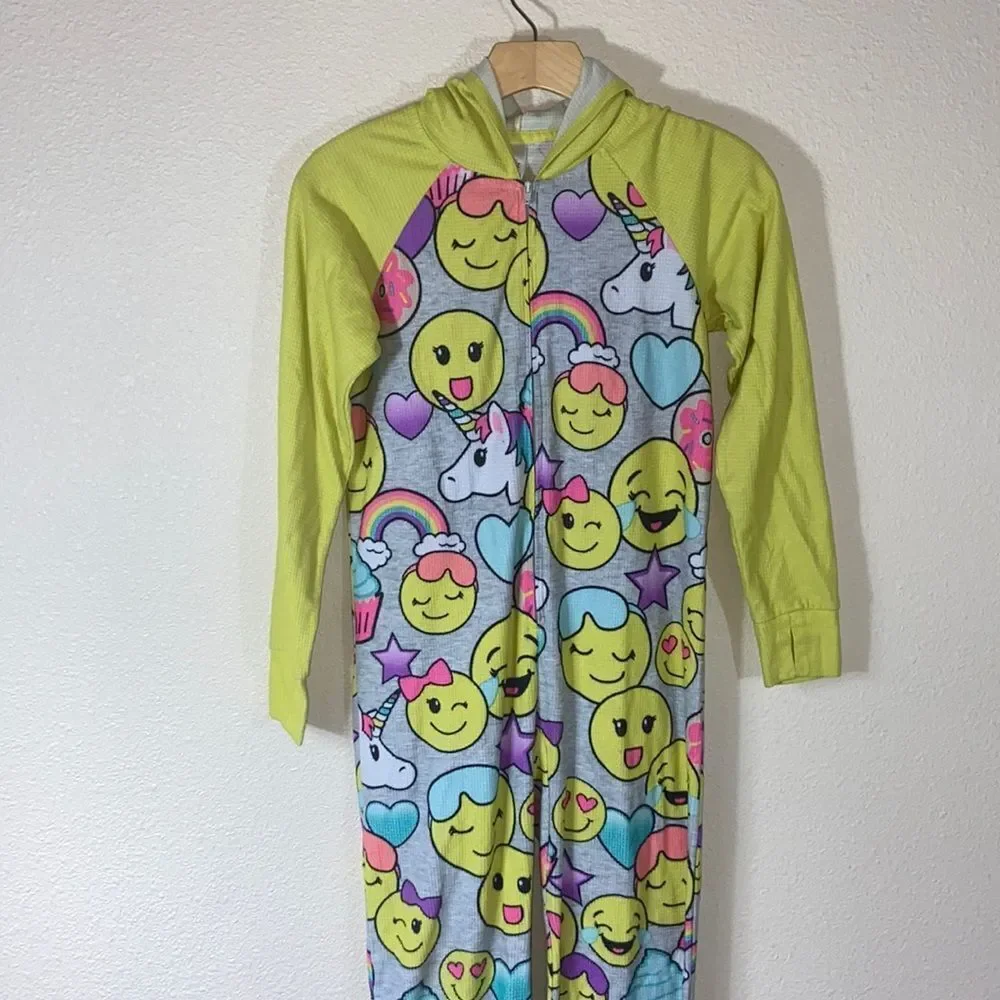 10X$50  Justice Emoji Onesie Pajama’s Onesies Unicorn Size 10
